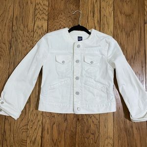 GAP White Denim Jean Jacket